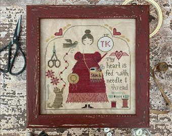 My Heart Is Fed by Teresa Kogut - Cross Stitch Paper Pattern - 2025 Nashville Needlework Market