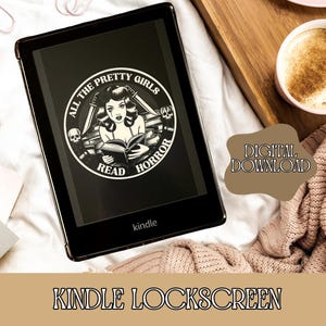 Kindle lock screen, Horror Reader lock screen, Horror screensaver , kindle cover, kindle wallpaper, kindle accessories, Vintage Horror