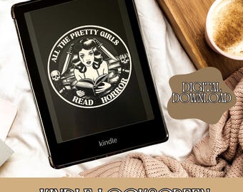 Kindle lock screen, Horror Reader lock screen, Horror screensaver , kindle cover, kindle wallpaper, kindle accessories, Vintage Horror