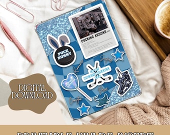 Inserto para Kindle Hockey Romance para funda transparente / Inserto para Kindle retro / Inserto para Kindle imprimible / Paperwhite / Inserto frontal para Kindle