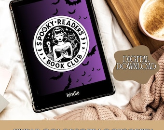 Schermata di blocco Kindle Colorsoft, schermata di blocco Spooky Reader, screensaver Spooky bookish, colore Kindle, sfondo Kindle, accessori Kindle