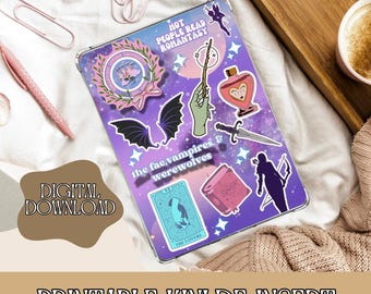 Romantasy University Kindle Insert For Clear Case | fantasy kindle insert | printable kindle insert | Paperwhite | kindle insert front