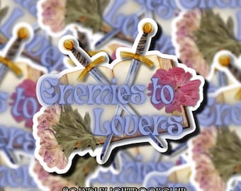Enemies to Lovers  Sticker , Enemies to Lovers  Book Sticker , Romance Sticker , Vinyl Kindle Sticker,  Bookish Sticker , Kindle Sticker