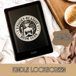 Kindle lock screen, Spooky Reader Book Club lock screen, Spooky screensaver ,Spooky Season, cover, kindle wallpaper, kindle accessories