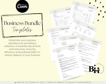 Small Business Bundle Templates, Client Bundle, Small Business Forms, Editable Canva Business Templates, Printable Business Templates, PDF