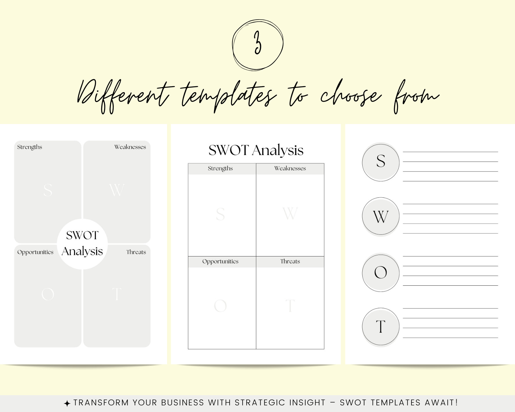 SWOT Analysis Templates, Business SWOT Analysis, Business Forms ...