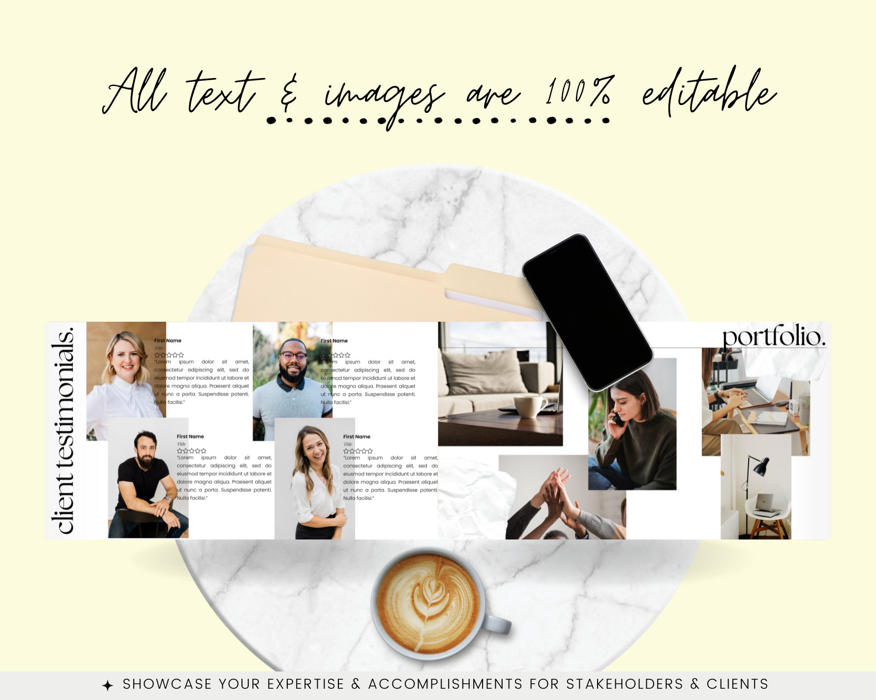 Minimalist Business Portfolio Template, Digital Portfolio, Portfolio ...