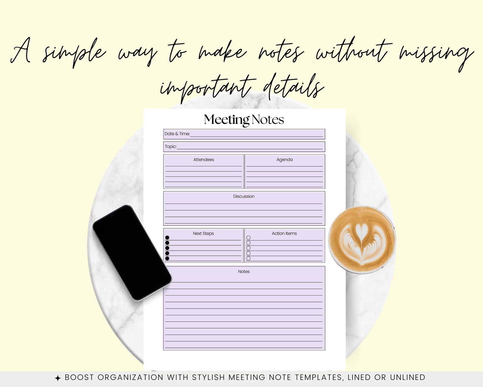 Meeting Notes Templates, Meeting Minutes, Meeting Agenda, Client ...