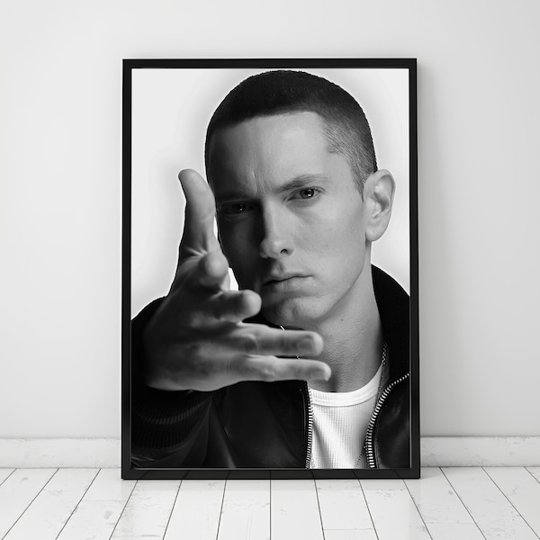 Posters Eminem Black and White Etsy