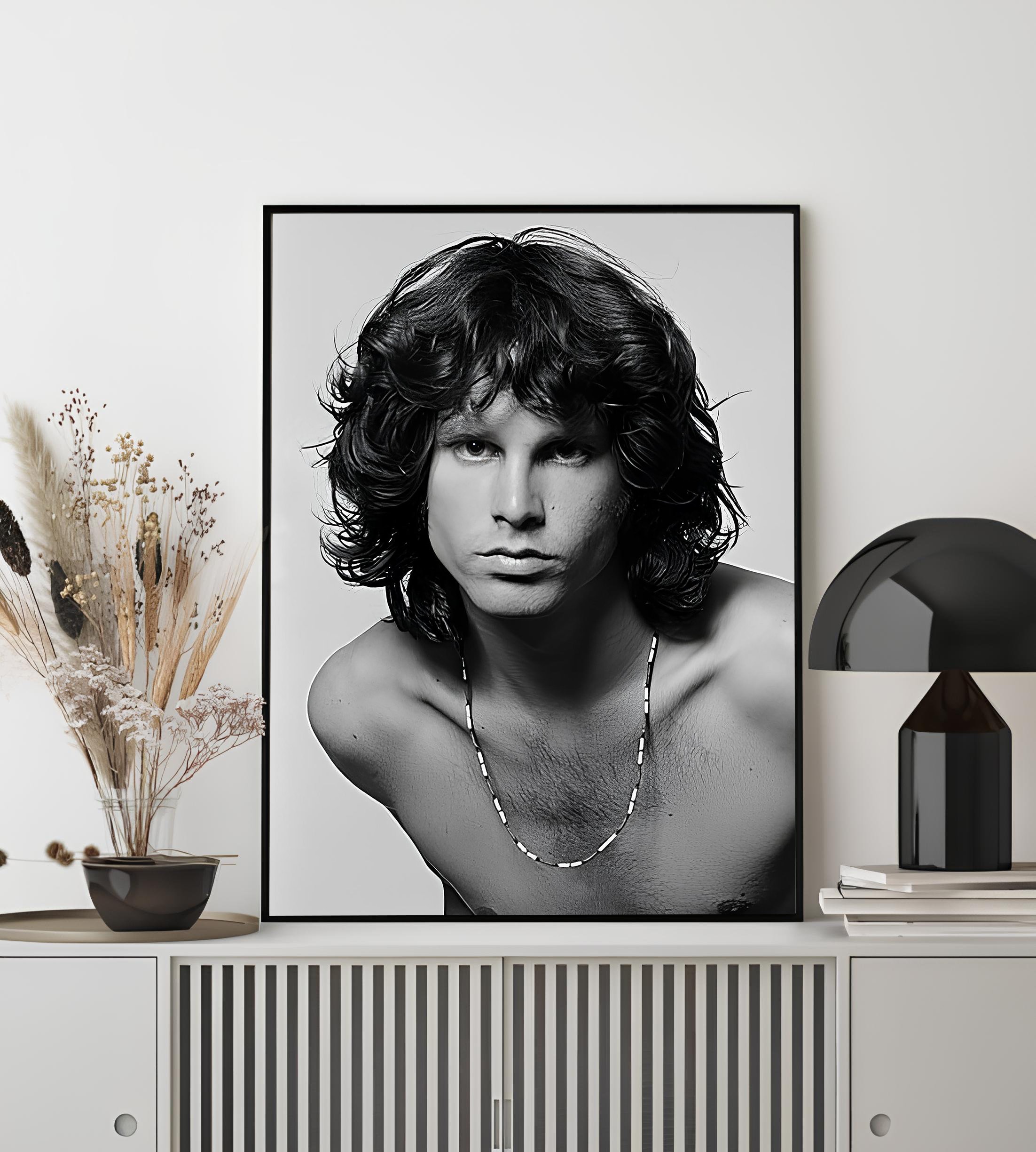 Jim Morrison Poster, the Doors Print, Black and White, Studio Decor