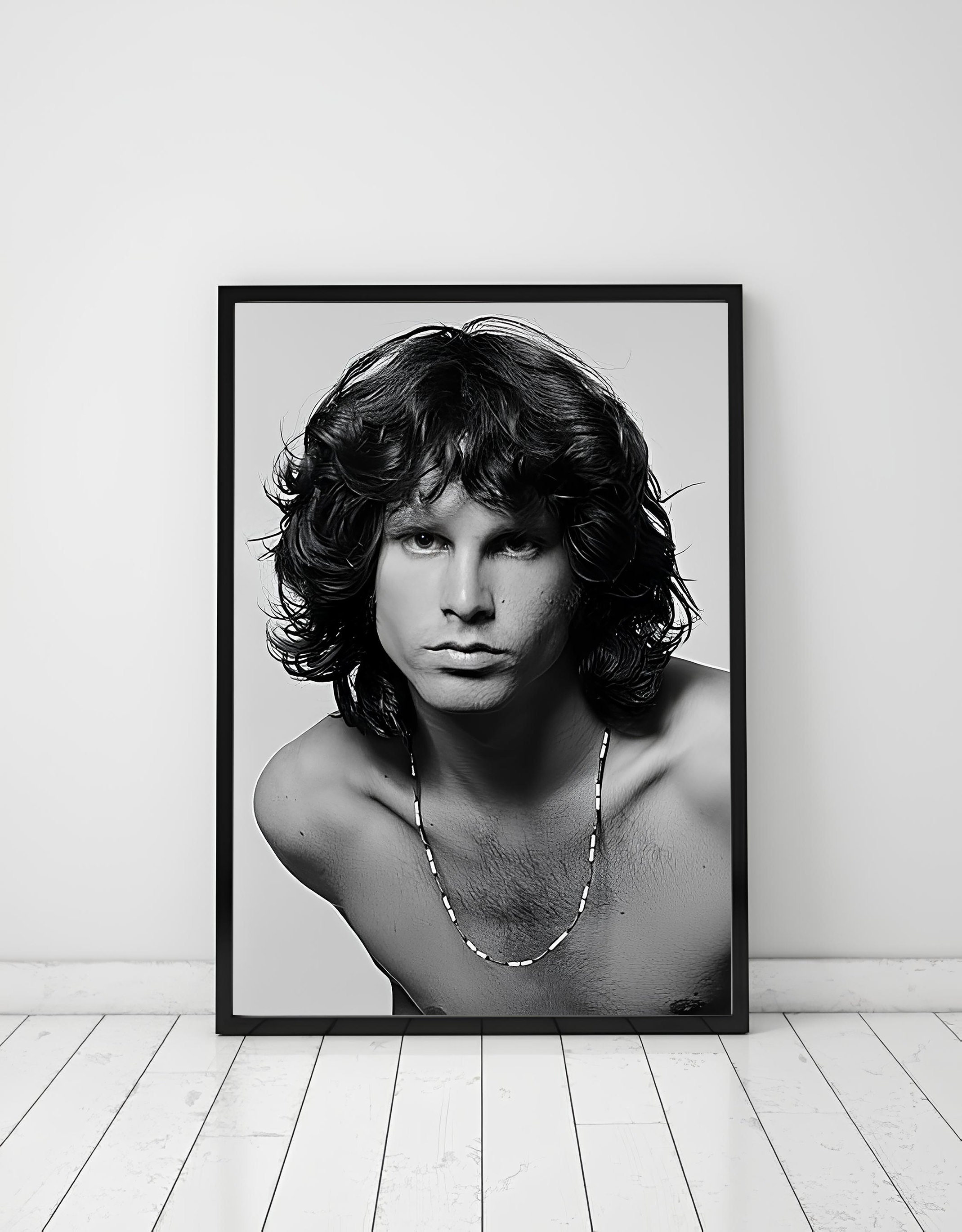Jim Morrison Poster, the Doors Print, Black and White, Studio Decor