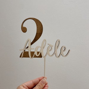 Cake topper chiffre anniversaire