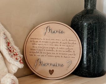 Carte de demande de parrain ou marraine, personnalisable - Etsy France