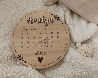 Carte date de naissance bébé