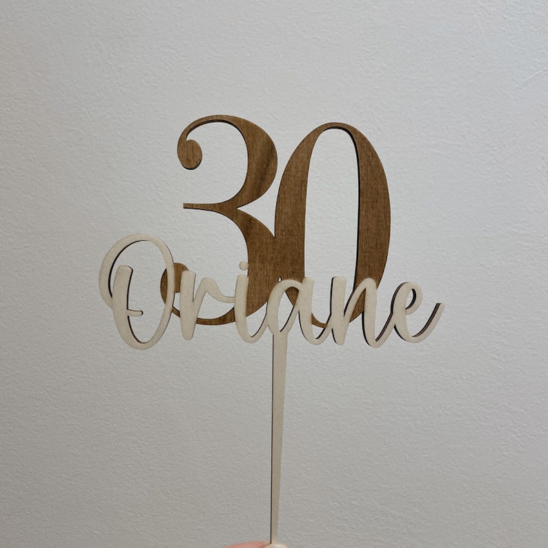 Cake topper chiffre anniversaire image 6