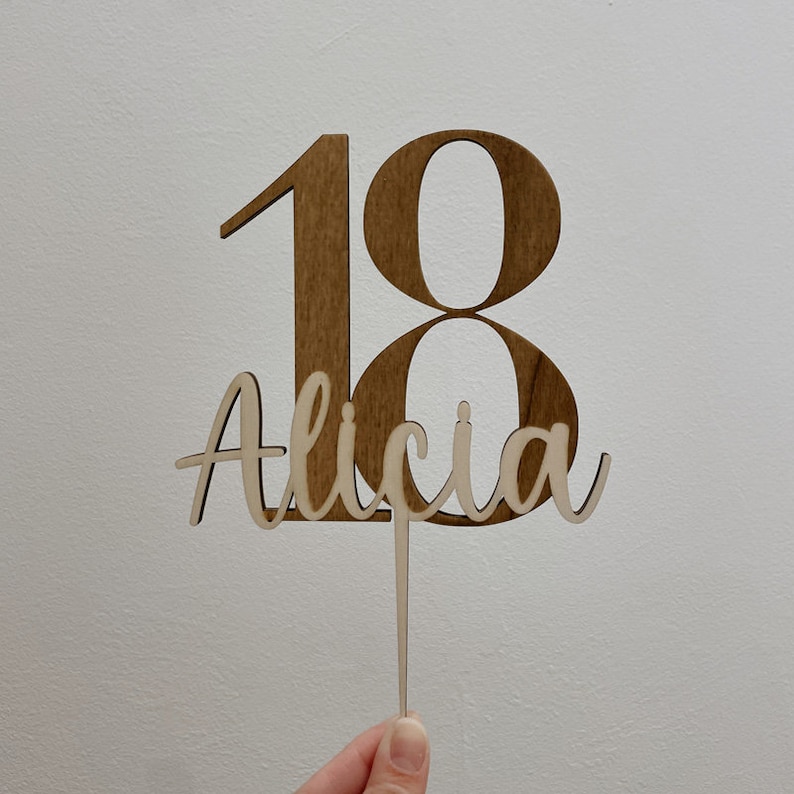 Cake topper chiffre anniversaire image 8