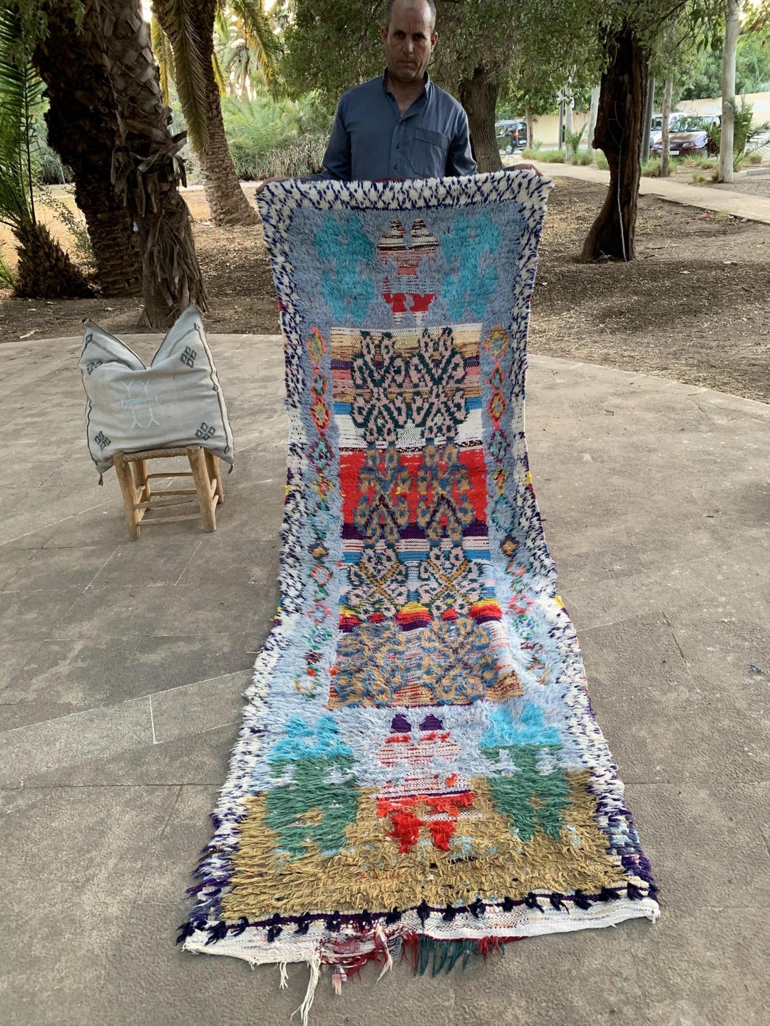Vintage Boujaad Rug,vintage, Morrocan Home Decor, Colorful,tribal Wool ...