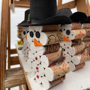 Cork Snowman
