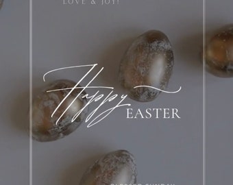 Easter Greetings Template, Happy Easter, Share with friends, family and loved ones. Download