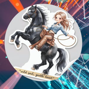 21 PNG Cowgirl Stickers – Kawaii Horse Girl Quotes, Elegant Horses  Cute Western Charm for Planners & Journals