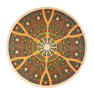 Multi-Layer 3D Wood Wall Art, Vibrant Round Shape Mandala Laser Cut, MDF Wood Wall Art, Home Decor, Office Decor, Handmade Art