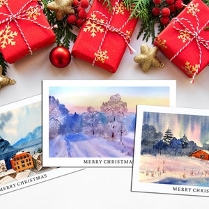 Weihnachtskarten, Weihnachtskartenset, Bibelverse, Schrift, Weihnachtsfeiertage, christliches Geschenk, Aquarellkunst-Inspirationskarten