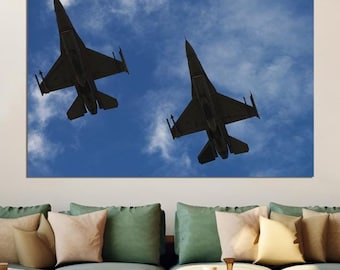 Military Aviation Wall Art Design, Fighter Jet Modern Canvas Print, Airplanes Painting Decor, Décor for Home Decoration Design, Modern Decor