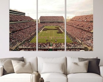 Kyle Field Stadium Wall Art Poster, Texas Travel Modern Canvas Print, Anniversary Gift Idea, Décor for Home Decoration Design