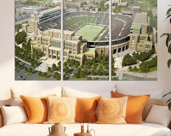 Notre Dame Stadium canvas art print, American wall art design, Indiana University team framed prints
