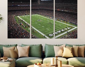 Reliant Stadium Wall Art Decor, Large Canvas Print, Houston Art Design, Décor for Home Decoration