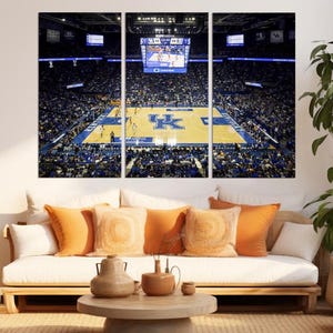 Decoração de arte em tela Rupp Arena, impressão em tela de parede Kentucky, decoração de pôster para design de decoração de casa, tela esticada