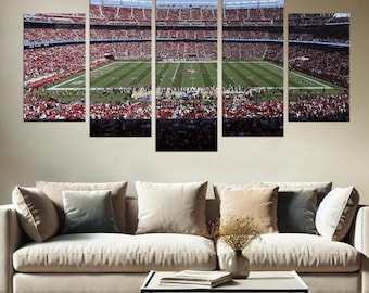 Levis Football Stadium Canvas Print, Game Day Wall Art, Sports Arena Wall Decor, Stadium Canvas, Panoramic Football Artwork