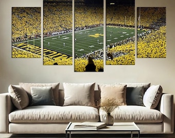 Michigan Football Stadium Wall Art, Game Day Sports Wall Decor, Football Crowd Canvas Print, Modular Stadium Wall Art, Sport Wall Decoration