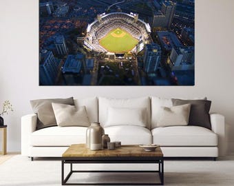 Petco Park Wall Art Decor, San Diego Large Canvas Print, Night Stadium Giclee print Canvas, Canvas Set Art Decoration