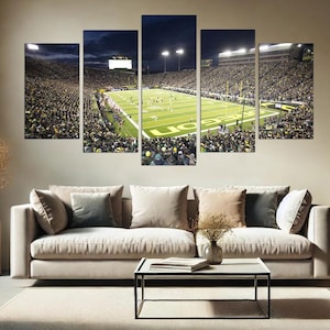 Autzen Oregon Stadium Large Wall Art, Oregon Canvas Print Design, Oregon USA Picture, Teen Room Decor Gift for men