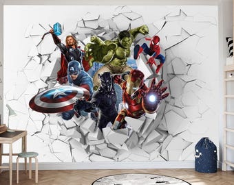 Nursery Removable Wallpapers, Kids Non Self Adhesive Vinyl Wall Decor, Nursery Wall Decal, Wall Art Decor, Nursery Wall Art