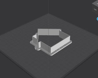 Little gingerbread house shaped cookie cutter STL download