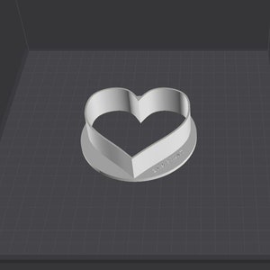 Heart cookie cutter STL download