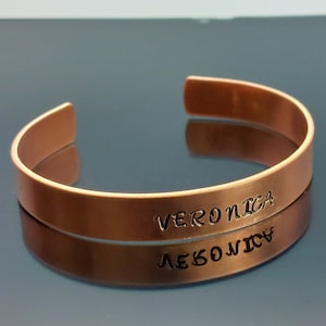 Copper Name Stamped Bracelet