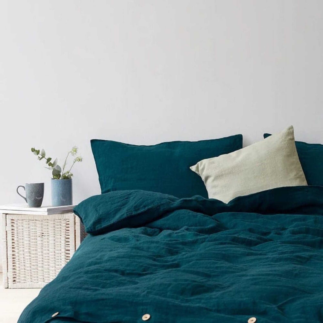 Sea Blue Cotton Duvet Cover Christmas Day Gift Donna King Queen Duvet