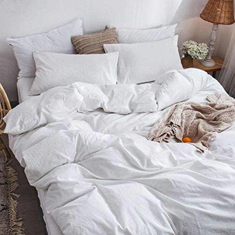 Supreme Quality White Cotton Duvet Cover Elevate Your Sleep and Style
