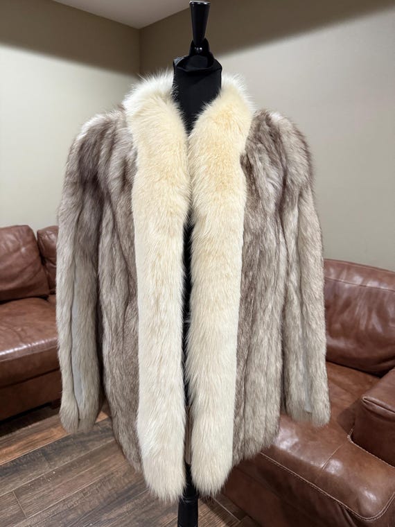 Saga Fox fur coat, vintage fox fur coat, fox fur coat, saga fox, shadow fox fur coat, shadow fox