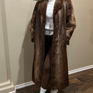 Vintage Beaver fur coat, Brown beaver fur coat, beaver fur, vintage fur coat, vintage beaver fur, mob wife fur coat
