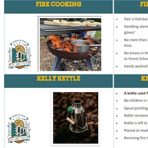 Forest School Mini Risk Assessment Cards