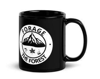 Schwarze glänzende Tasse