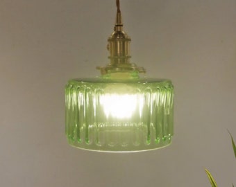 Royal Emerald Bottomless Cyclinder Glass Pendant Light Fixture - Gifts for Her - Home Warming Gifts - Deep Green Hanging Ceiling Light