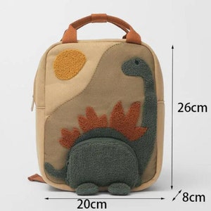 Personalized Dinosaur Toddler Backpack, Embroidered Dinosaur Backpack, Kindergarten Backpack, Preschool Backpack,kids Backpack,Kids Gift Bag image 7
