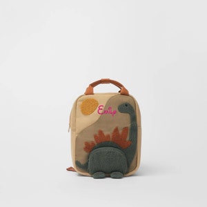 Personalized Dinosaur Toddler Backpack, Embroidered Dinosaur Backpack, Kindergarten Backpack, Preschool Backpack,kids Backpack,Kids Gift Bag image 2