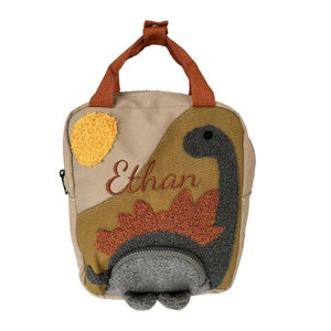 Personalized Dinosaur Toddler Backpack, Embroidered Dinosaur Backpack, Kindergarten Backpack, Preschool Backpack,kids Backpack,Kids Gift Bag Personalized