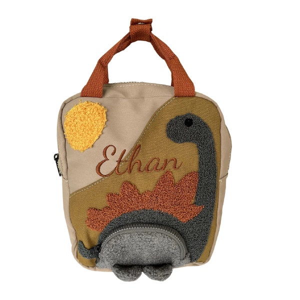 Sac à dos personnalisé dinosaure pour tout-petit, sac à dos brodé dinosaure, sac à dos maternelle, sac à dos préscolaire, sac à dos enfant, sac cadeau enfant